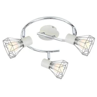 CANDELLUX 98-61355 VERVE LAMPA SUFITOWA SPIRALA 3X40W E14 BIAŁY ABAŻUR CHROM