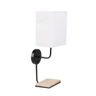 CANDELLUX 21-76854 KETO LAMPA KINMKIET CZARNY 1X40W E14 ABAŻUR BIAŁY Z WŁĄCZNIKIEM