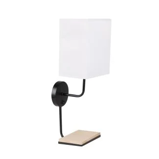 CANDELLUX 21-76854 KETO LAMPA KINMKIET CZARNY 1X40W E14 ABAŻUR BIAŁY Z WŁĄCZNIKIEM
