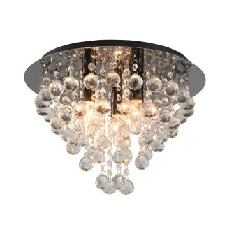 WYPRZEDAŻ REALITY 627703-29 London crystal plafon 3 płomienny czarny 3xE14 40W