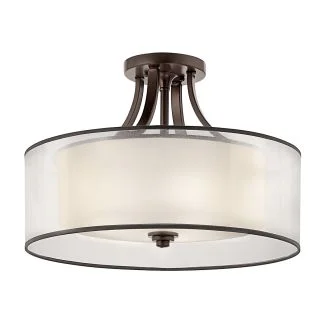 ELSTEAD Lacey KL-LACEY-SFM-MB 4 Light Semi-Flush Mount - Mission Bronze