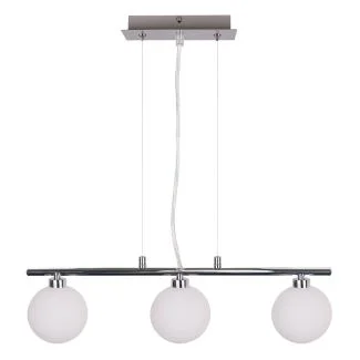 CANDELLUX 33-01382 RAISA LAMPA WISZĄCA CHROMOWY 3X40W G9 KLOSZ BIAŁY
