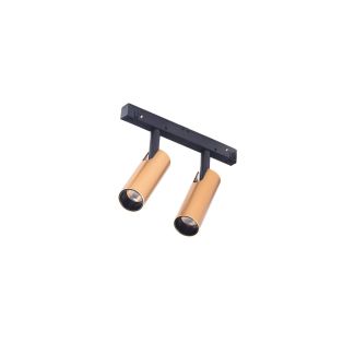 AZZARDO AZ4588 NIKO 2 TRACK MAGNETIC 2X7W 3000K GO/BK TECHNICAL TRACK GOLD / BLACK reflektor do szyny magnetycznej