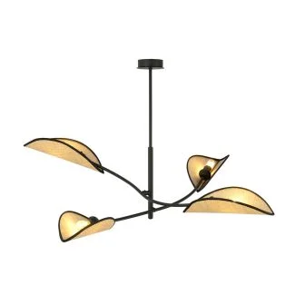 EMIBIG 1108/4 LAMPA SUFITOWA LOTUS 4 BLACK/RATTAN