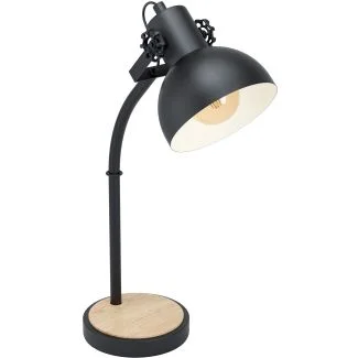 EGLO 43165 TL/1 E27 SCHWARZ/HOLZ LUBENHAM