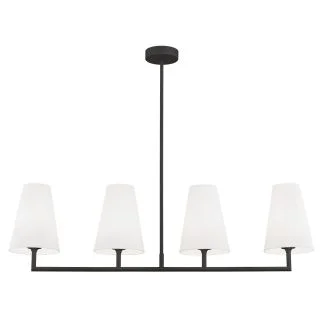 ARGON 1831 SAFIANO lampa wisząca 4 pł. biały, czarny