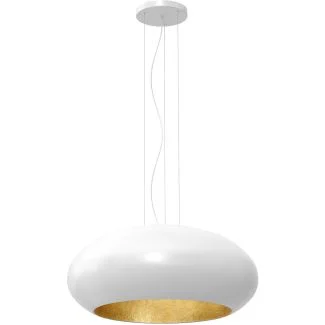 LUMINEX 1678 żyrandol oval (dia 700) white/gold 1