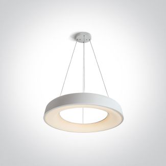 ONE LIGHT 62180NB/W/W Kapsala biała lampa wisząca LED 3000K 80W