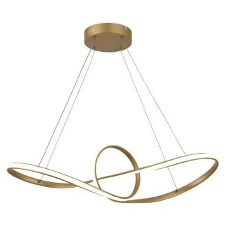REALITY 335201-03 Arlena - lampa wisząca alu złoty mat ze ściemniaczem i pilotem