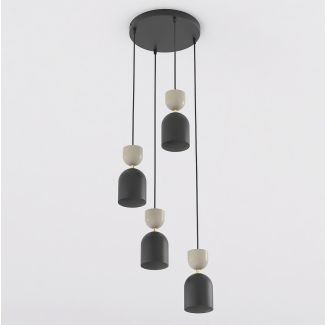 EMIBIG 1738/4PREM GAUDI 4PREM BLACK MOKKA Lampa wisząca