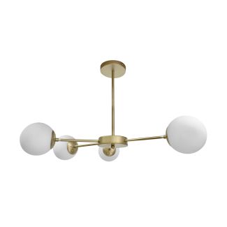 CANDELLUX 34-01566 MATI LAMPA WISZĄCA MOSIĄDZ 4X20W G9 KLOSZ BIAŁY
