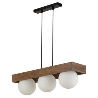 SIGMA 33665 lampa wisząca Bloom 3 zwis czarny brązowy
