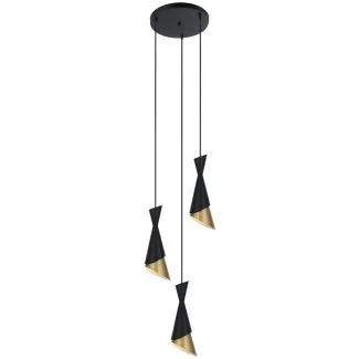 ITALUX Malia PND-85949-3 BK+GD
