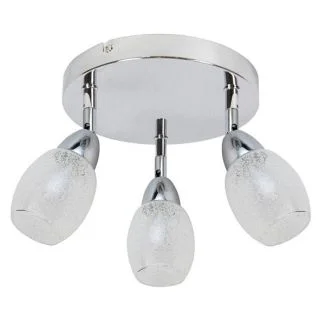 CANDELLUX 98-67692 RICO PLAFON 3X6W LED SMD GŁÓWKA OKRĄGŁA 1E Z PRZEGUBEM KD SYSTEM KLOSZ WYMIENNY CHROM/BEZBARWNY