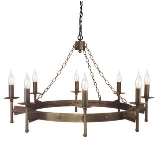 ELSTEAD CROMWELL CW8 OLD BRZ 8Lt Chandelier