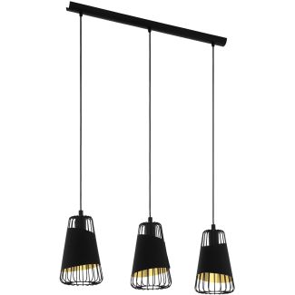 EGLO 49448 HL/3 E27 SCHWARZ/SW-GOLD AUSTELL