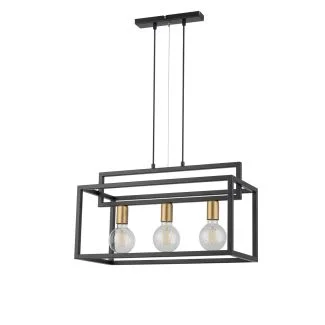 SIGMA 32441 VIGO 3 czarny złoty lampa wisząca