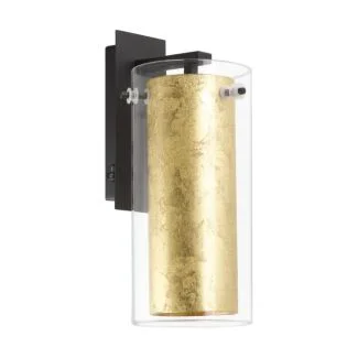 EGLO 97839 LAMPA PINTO GOLD OPRAWA ŚCIENNA WL/1 E27 SCHWARZ/KLAR-GOLD PINTO GOLD