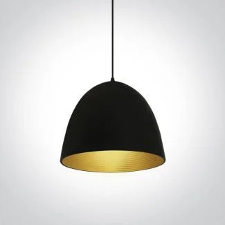 ONE LIGHT 63016A/B/BS Koufalos czarno-mosiężna lampa wisząca E27 20W