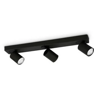 IDEAL LUX RUDY PL3 BLACK - CZARNA 229058
