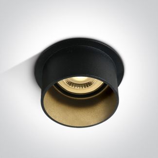 ONE LIGHT 10105D9/B/B Tholos czarny wpust z oprawką GU10 MR16 50W dark light