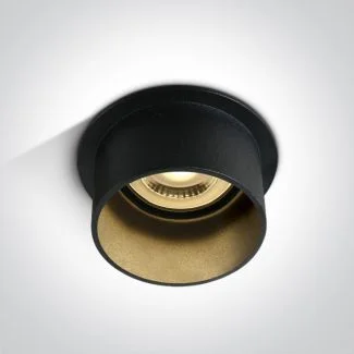 ONE LIGHT 10105D9/B/B Tholos czarny wpust z oprawką GU10 MR16 50W dark light