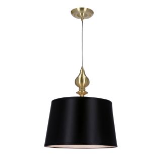 CANDELLUX 31-09241 PRIMA GOLD LAMPA WISZĄCA ZŁOTY SATYNOWY 1X60W E27 ABAŻUR CZARNY