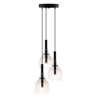 ANTIGO Lampa wisząca Botor O 3 - Czarna (200 mm) 5097