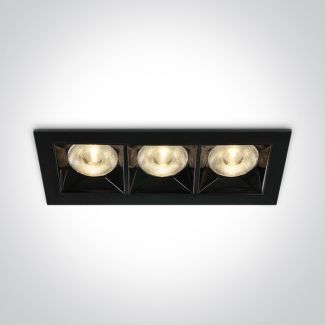 ONE LIGHT 50306B/B/W Nisi czarny wpust z odbłyśnikiem ciemny chrom COB LED 3000K 12W