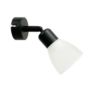 CANDELLUX 91-29577 Costa kinkiet 1x40W E14 czarny klosz biały