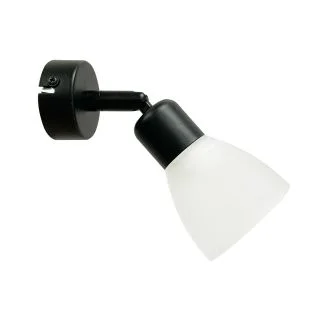 CANDELLUX 91-29577 Costa kinkiet 1x40W E14 czarny klosz biały