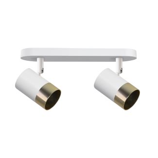 CANDELLUX 92-27467 TOBI LAMPA SUFITOWA LISTWA BIAŁY 2X15W GU10 KLOSZ BIAŁY+ZŁOTY