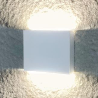 Polux 315663 Kinkiet zewnętrzny LED CHICAGO kwadrat podwójny biały