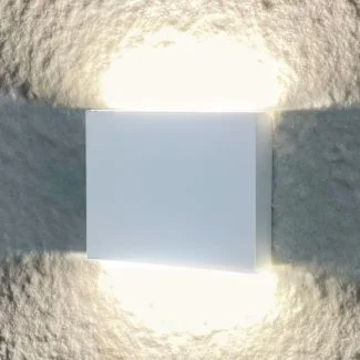 Polux 315663 Kinkiet zewnętrzny LED CHICAGO kwadrat podwójny biały