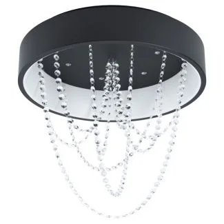 EGLO 39762 LAMPA BERLONA OPRAWA SUFITOWA LED-DL SCHWARZ M.KRISTALLKETTE BERLONA