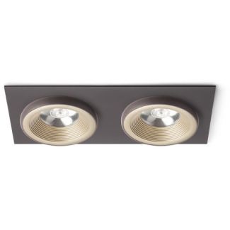 RENDL R13256 SHARM SQ II wpuszczana perłowo-złota/brązowa 230V LED 2x10W 24° 3000K