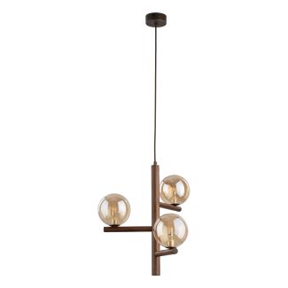 TK-LIGHTING 11095 ESTERA WOOD ORZECH BURSZTYN LAMPA WISZACA 3XG9