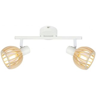 CANDELLUX 92-68088 ATARRI LISTWA 2X25W E14 BIAŁY+DREWNO