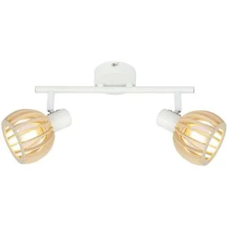 CANDELLUX 92-68088 ATARRI LISTWA 2X25W E14 BIAŁY+DREWNO