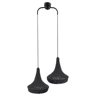 ANTIGO Lampa wisząca Mahaka 2 - Szara (500 mm) 5182