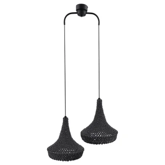 ANTIGO Lampa wisząca Mahaka 2 - Szara (500 mm) 5182