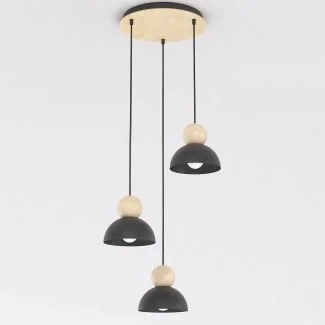 EMIBIG 1676/3PREM KAKI 3PREM BLACK LAMPA WISZĄCA