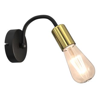 LUMINEX 7992 oprawa ścienna Dow kinkiet czarny złoty