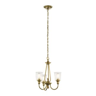 ELSTEAD Waverly KL-WAVERLY3-NBR 3 Light Chandelier - Natural Brass