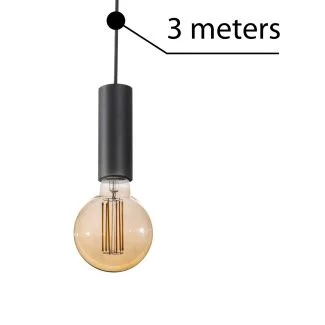 AZZARDO AZ3115 ZIKO E27 3 METERS BLACK DECORATIVE COMPONENT BLACK