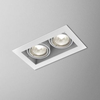 AQFORM 36812 SQUARES 50x2 230V Phase-Control wpuszczany biały struktura