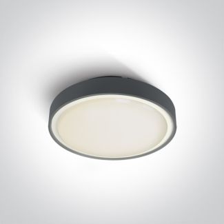 ONE LIGHT 67280E/AN Rafti plafon antracyt E27 IP65 korpus ABS i klosz PC