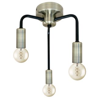 CANDELLUX 33-01320 SAGA LAMPA SUFITOWA PATYNA+MATOWY CZARNY 3X40W E14