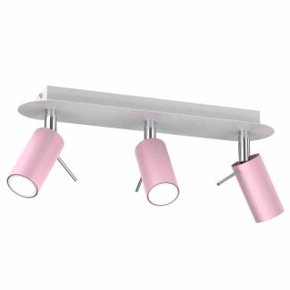 MILAGRO MLP7628 LAMPA SUFITOWA PRESTON PINK/WHITE 3X MINI GU10