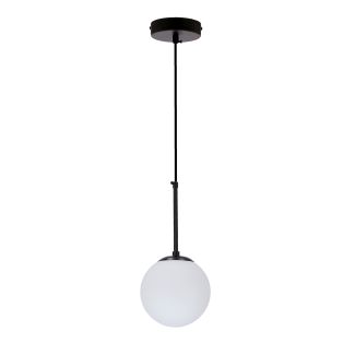CANDELLUX 31-09586 POMPEI LAMPA WISZĄCA CZARNY 1X40W E27 KLOSZ BIAŁY 15CM